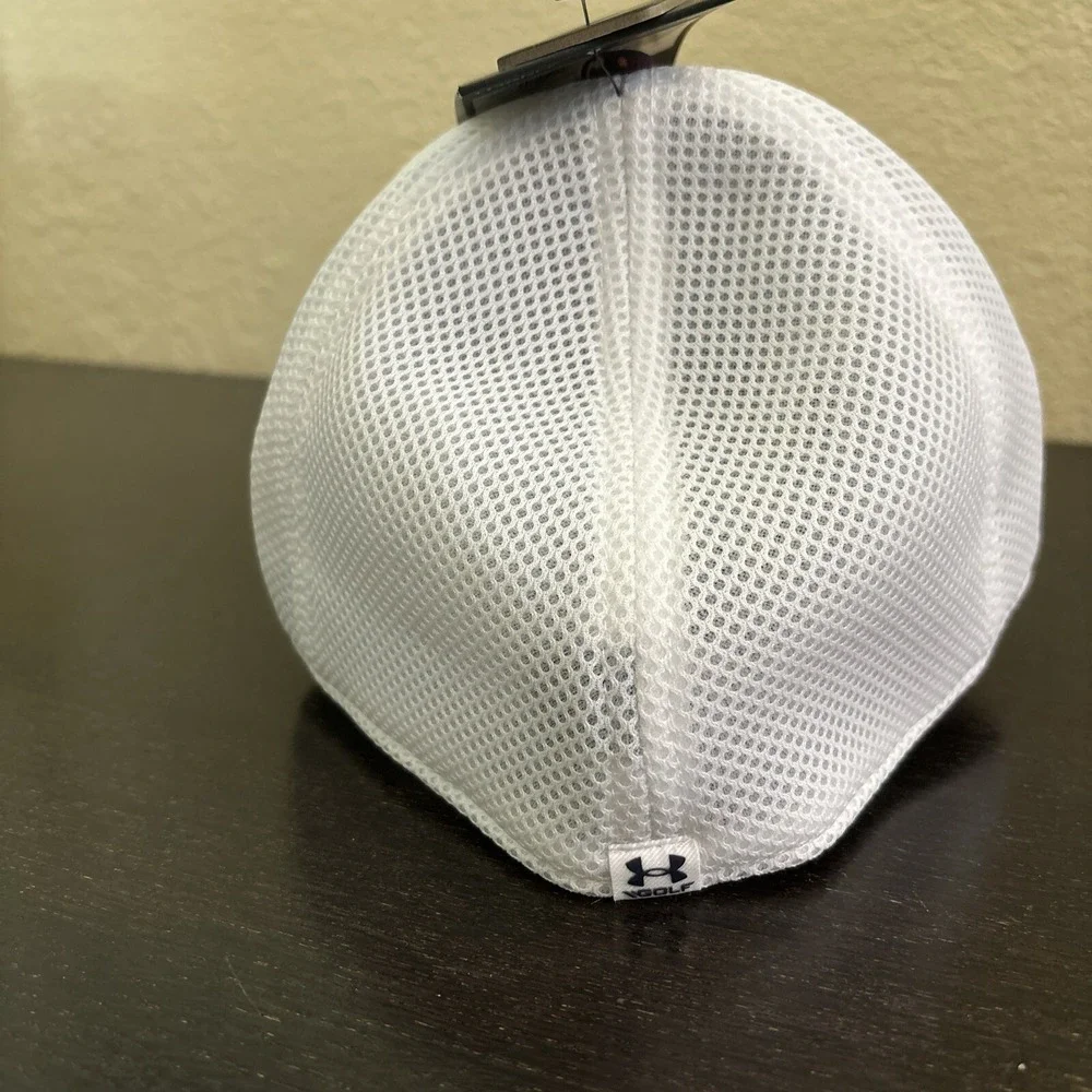 Under Armour Men Golf Cap Hat Iso-Chill Driver Mesh Midnight Navy White XL/2XL